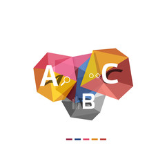 Abstract low poly infographics template