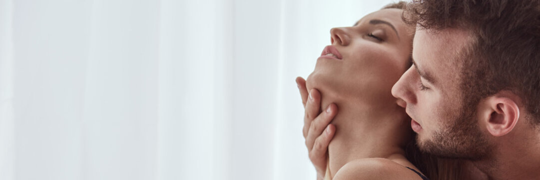 Couple enjoying foreplay