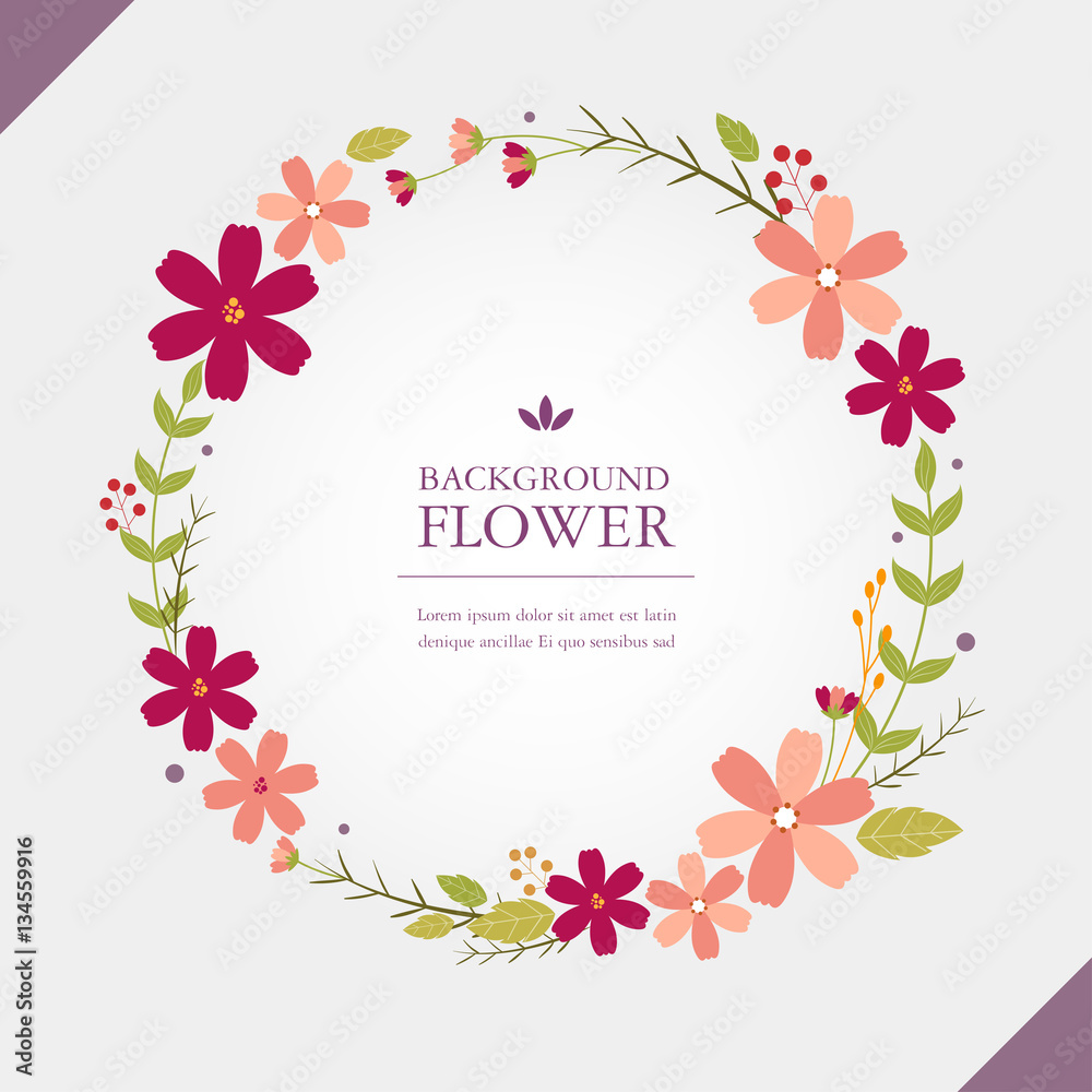 Wall mural flower background