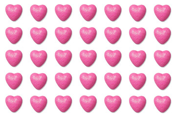 Pink hearts background