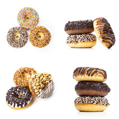  donuts isolated on white background