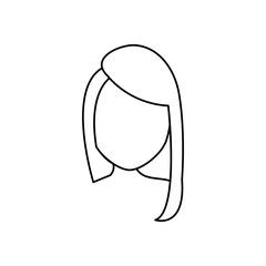 Woman faceless head icon vector illustration graphic design