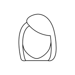 Obraz premium Woman faceless head icon vector illustration graphic design