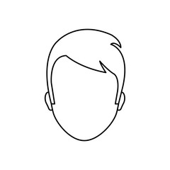 Man faceless head icon vector illustration graphic design