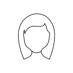 Woman faceless head icon vector illustration graphic design