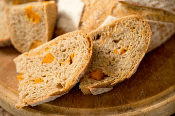 Slices of Freshly Baked Carrot Bread