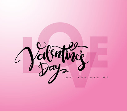 Happy Valentines Day Lettering Vector design