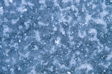 Texture of the ice surface. Winter background