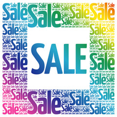 SALE word cloud collage, business concept background