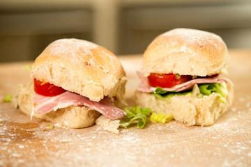 Pair of Small Bacon, Lettuce, and Tomato Sandwiches