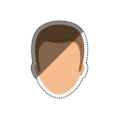 Man faceless head icon vector illustration graphic design