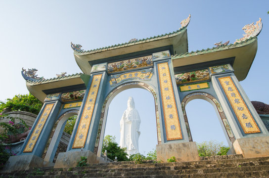 Da Nang, Vietnam. Lady Buddha landmark of da nang  lady buddha statue