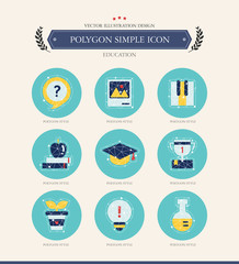 Education  Simple Icon Set
