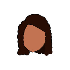 Woman faceless head icon vector illustration graphic design