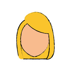 Woman faceless head icon vector illustration graphic design