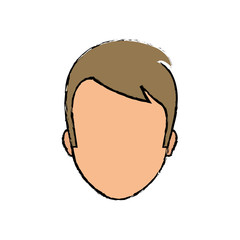 Man faceless head icon vector illustration graphic design