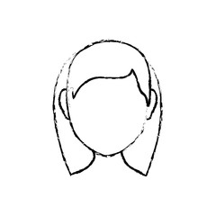 Woman faceless head icon vector illustration graphic design