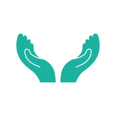 Obraz premium Hands open symbol icon vector illustration graphic design