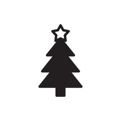 Fototapeta premium Christmas tree icon illustration