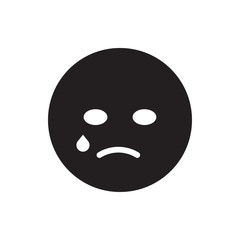 crying emoticon icon illustration