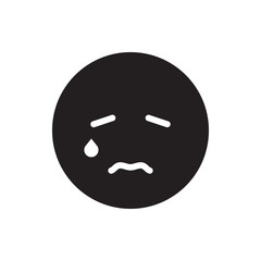 crying emoticon icon illustration