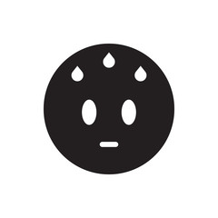 sweating emoticon icon illustration