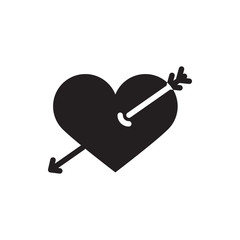 heart with arrow icon illustration