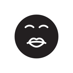 kiss emoticon icon illustration