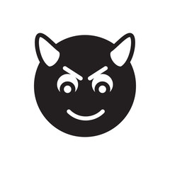 devil emoticon icon illustration