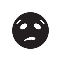 sweating emoticon icon illustration