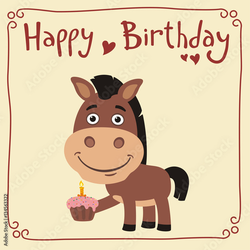 happy birthday funny horse