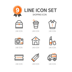 Shopping Line Icon Set