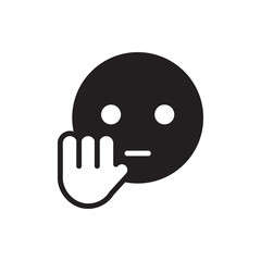bye emoticon icon illustration