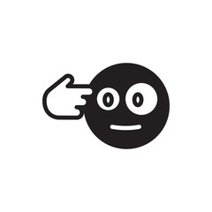 head bang emoticon icon illustration