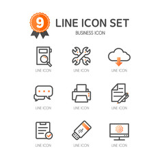 Business Line Icon Set
