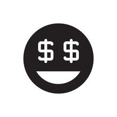 Obraz premium dollar smiley icon illustration