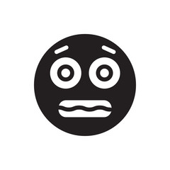 shocked emoji icon illustration