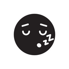 sleeping emoticon icon illustration