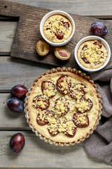 Plum pie dish