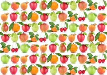 Früchte Hintergrund Apfel Orange Frucht Äpfel Aprikose Orangen