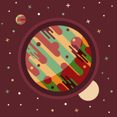Vintage space and astronaut background