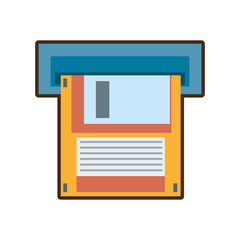 cartoon floppy diskette storage computer vector illustration eps 10