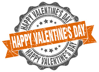 Obraz premium happy Valentine's day stamp. sign. seal