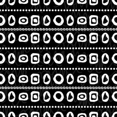 Geometric monochrome seamless pattern
