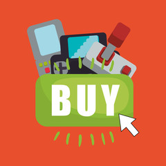 online game buy game equipment set vector illustration eps 10