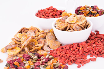 Dried fruits and berries