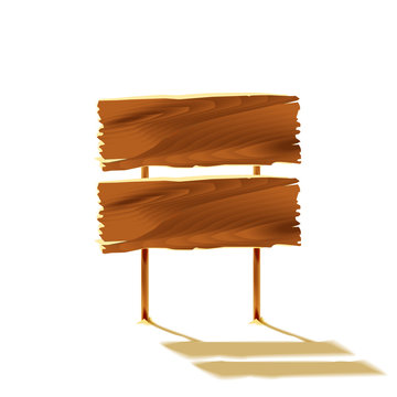 Wooden pointer, isolated vector