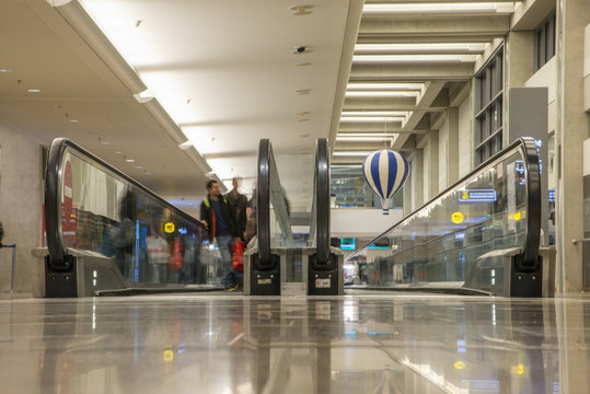 Escalator Inside airport Terminal