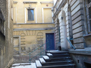 Courtyard with stairs in Swiebodzice