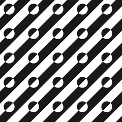 Vector seamless pattern. Black and white geometric background.
